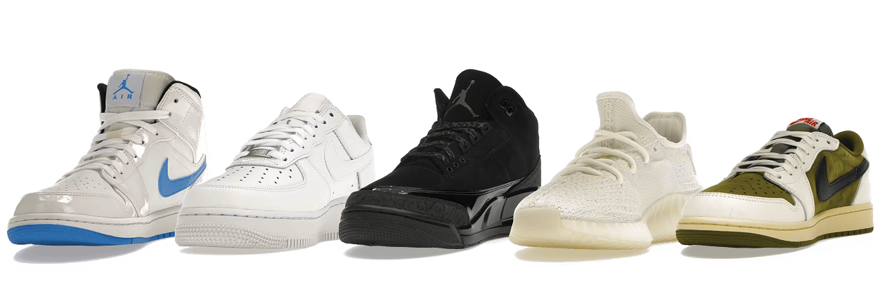 Top 5 most scanned sneaker styles: Jordan 1, Air Force 1, Jordan 3, Yeezy Boost 350, Travis Scott Jordan 1
