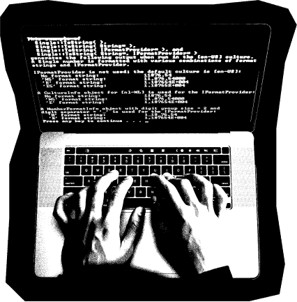 Hacker on laptop