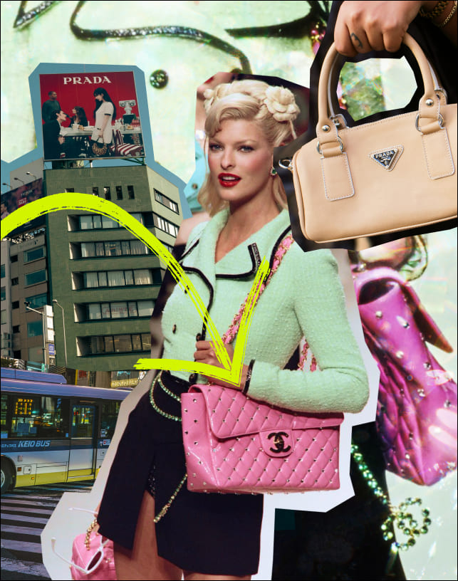 Editorial fashion photo representing counterfeit luxury