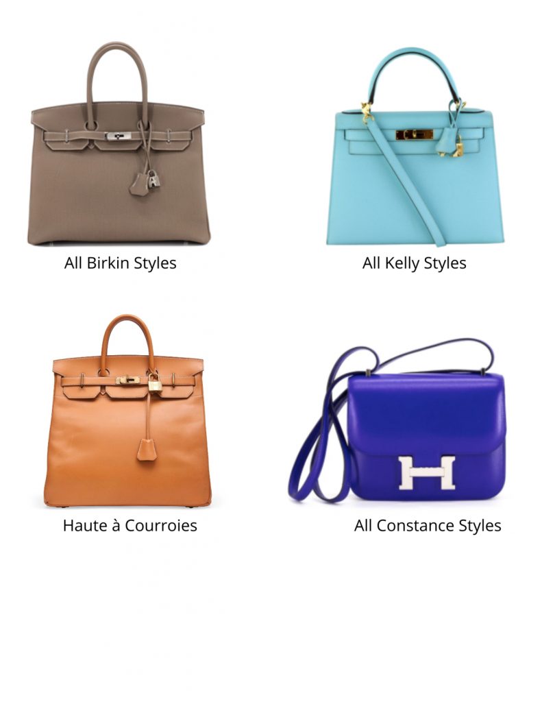 different types of hermes bags